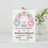 Er oder sie Geschlecht offenbaren Valentinstag-Kin Einladung (Stehend Vorderseite)