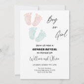 Er oder Sie - Geschlechtsenthüllungsfeier - Er ode Einladung (Rückseite)