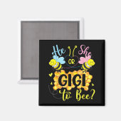 Er oder sie gigi um den Geschlecht-Reveal-Mutterta Magnet (Vorderseite/Rückseite)