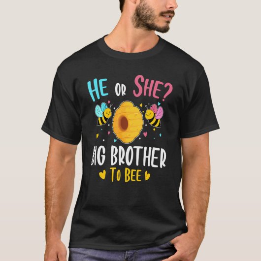 Er oder sie große Bruder zu sein Geschlecht zeigen T-Shirt (Vorderseite)
