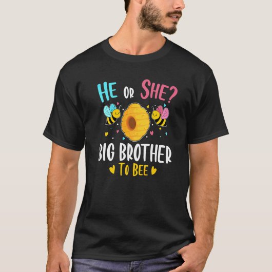 Er oder sie große Bruder zu sein Geschlecht zeigen T-Shirt (Vorderseite)