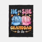 Er oder sie Großvater, um Baby Reveal Party Hallow Fleecedecke (Vorderseite)