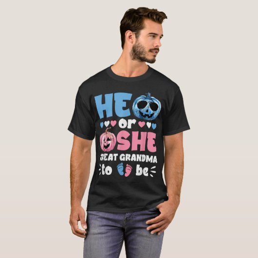 Er oder sie ist ein großes Oma, um die Aufdeckung T-Shirt (Vorne ganz)