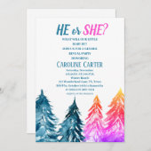 Er oder sie Junge oder Mädchen Winter Baby Dusche Einladung (Vorne/Hinten)