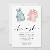 Er oder sie kleidet die Einladung zum Geschlecht (Vorderseite)