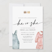 Er oder sie kleidet die Einladung zum Geschlecht (Vorderseite)