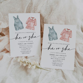 Er oder sie kleidet die Einladung zum Geschlecht