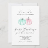 Er oder sie Kleine Kürbisfallen Geschlechtsoffenba Einladung (Vorderseite)