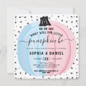 Er oder sie Kleine Kürbisgeschlechtsoffenbarung Ha Einladung (Vorderseite)