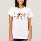 Er oder sie, kleine Süsse Geschlecht offenbaren T  T-Shirt (Vorderseite)