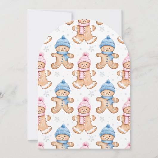 Er oder sie Lebbrot Gender Reveal Arch Einladung (Rückseite)