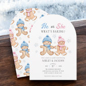 Er oder sie Lebbrot Gender Reveal Arch Einladung