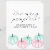 Er oder sie Little Pumpkin Gender Reveal Game Sign (Vorne/Hinten)