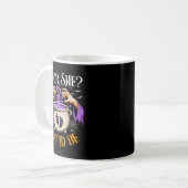 Er oder sie Mama werdendes Baby Enthüllung Hallowe Kaffeetasse (Vorderseite Links)