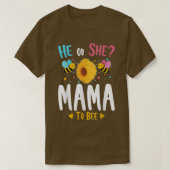 Er oder sie Mama wird Gender Reveal Baby Shower Pa T-Shirt (Design vorne)