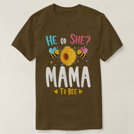 Er oder sie Mama wird Gender Reveal Baby Shower Pa T-Shirt (Design vorne)