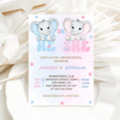 Er oder sie offenbart das Geschlecht der Elefanten Einladung