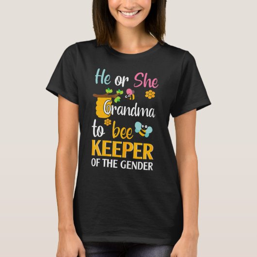 Er oder sie Oma soll Oma 3 erwarten T-Shirt (Vorderseite)