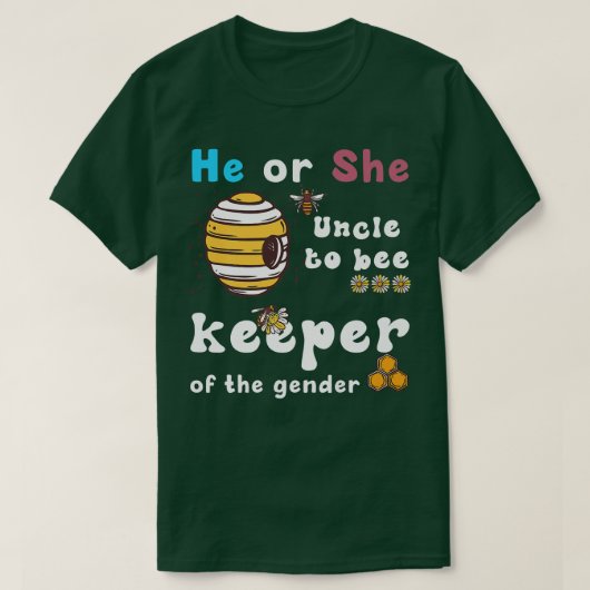 Er oder sie Onkel, um das Geschlecht zu bewahren T-Shirt (Design vorne)