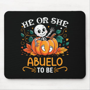 Er oder sie Opa zu Halloween Skelett Baby enthüllt Mousepad