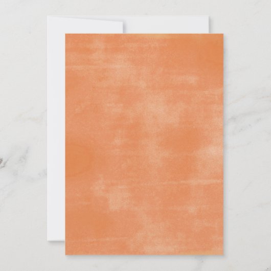 Er oder sie Orange Pumpkin Gender Reveal Einladung (Rückseite)