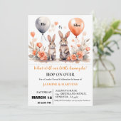 Er oder sie Ostersonnigen Balloons-Geschlecht enth Einladung (Stehend Vorderseite)