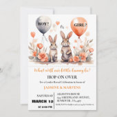 Er oder sie Ostersonnigen Balloons-Geschlecht enth Einladung (Vorderseite)