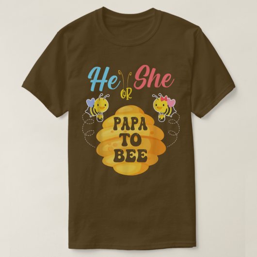 Er oder sie Papa wird sein, was es sein wird T-Shirt (Design vorne)