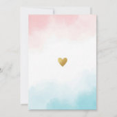 ✨ Er oder sie? Party Einladung | Pink (Rückseite)