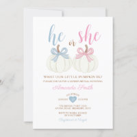 Er oder sie Pumpkin Pink oder Blue Gender Reveal P