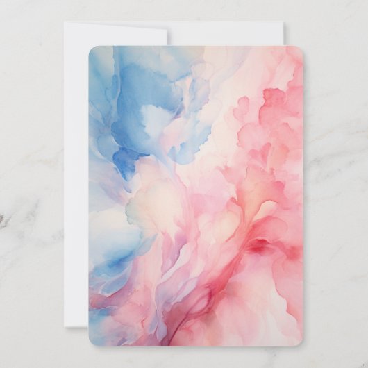 Er oder sie rosa blaue Balken Gender-Offenlegung P Einladung (Rückseite)