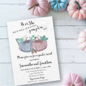 Er oder sie rosa Blue Pumpkin Gender Offenbarung H Einladung