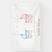 Er oder sie, rosa oder blaue Rollenerscheinung Banner (Vertikal)