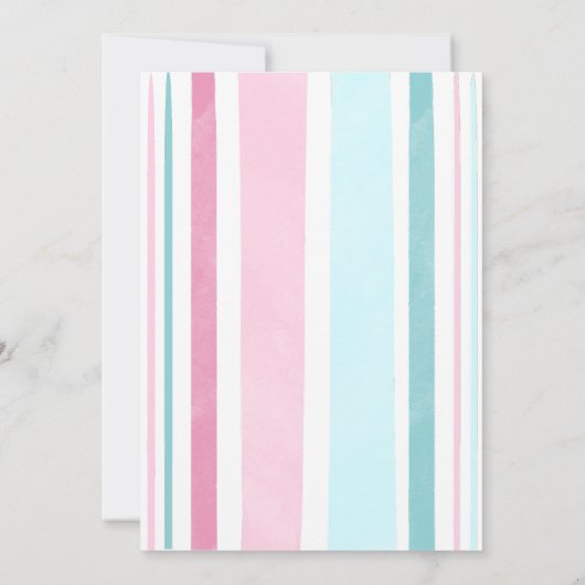 Er oder sie rosa und blaue Gender-Offenbarung Einladung (Rückseite)