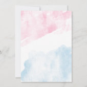 Er oder sie rosa und blaues Geschlecht enthüllt Vo Einladung (Rückseite)