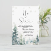 Er oder sie schneeflakes Wintergeschlechtsoffen Einladung (Stehend Vorderseite)