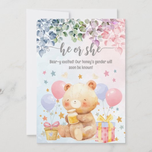 Er oder sie sind begeistert von der Aufdeckung der Einladung (Vorderseite)