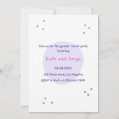 Er oder sie sneakers Pink Blue Balloon Gender Reve Einladung (Rückseite)