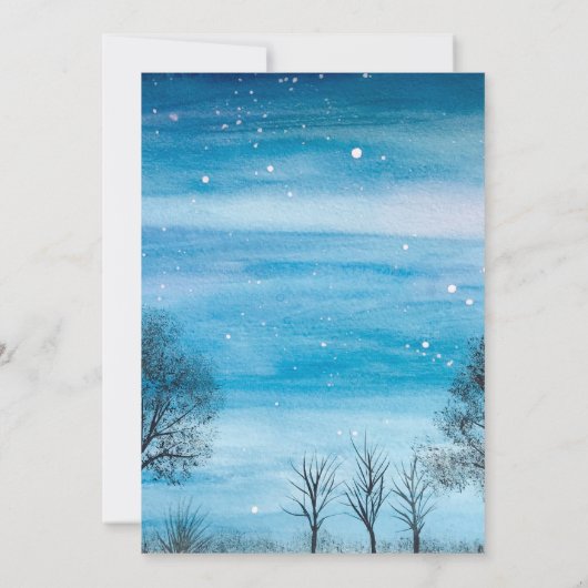 Er oder sie Snowflake Winter Wonderland Baby Dusch Einladung (Rückseite)