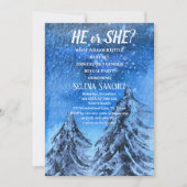 Er oder sie Snowflake Winter Wonderland Baby Dusch Einladung (Vorderseite)