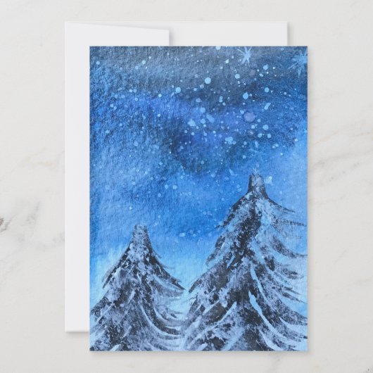 Er oder sie Snowflake Winter Wonderland Baby Dusch Einladung (Rückseite)