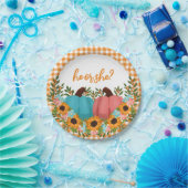 Er oder sie Sonnenblumen kleine Kürbisgeschlechtso Pappteller (Party)