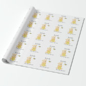 Er oder sie teddy bären Gender Reveal Party Geschenkpapier (Ungerollt)