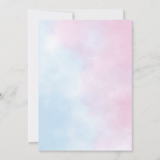 Er oder sie teddy Bären mit Balloons Gender-Offenb Einladung (Rückseite)