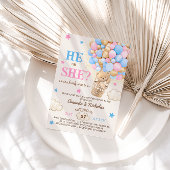 Er oder sie Teddy Bear Hot Air Ballon Gender Revea Einladung