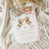 Er oder sie teddy bears Gender Reveal Einladung