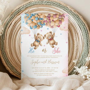 Er oder sie teddy bears Gender Reveal Einladung