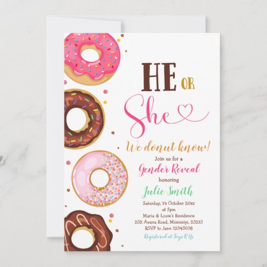 Er oder sie verzichten auf eine Einladung (Vorderseite)