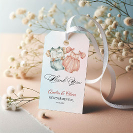 Er oder sie Vintage Baby Outfit Geschlecht offenba Geschenkanhänger