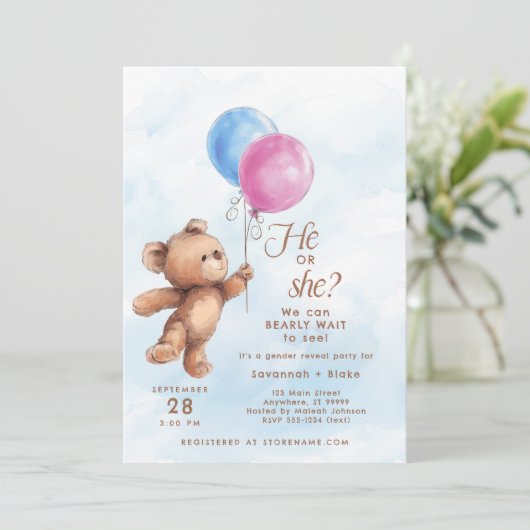 Er oder sie warte schon früh auf die Genderoffenba Einladung (Stehend Vorderseite)